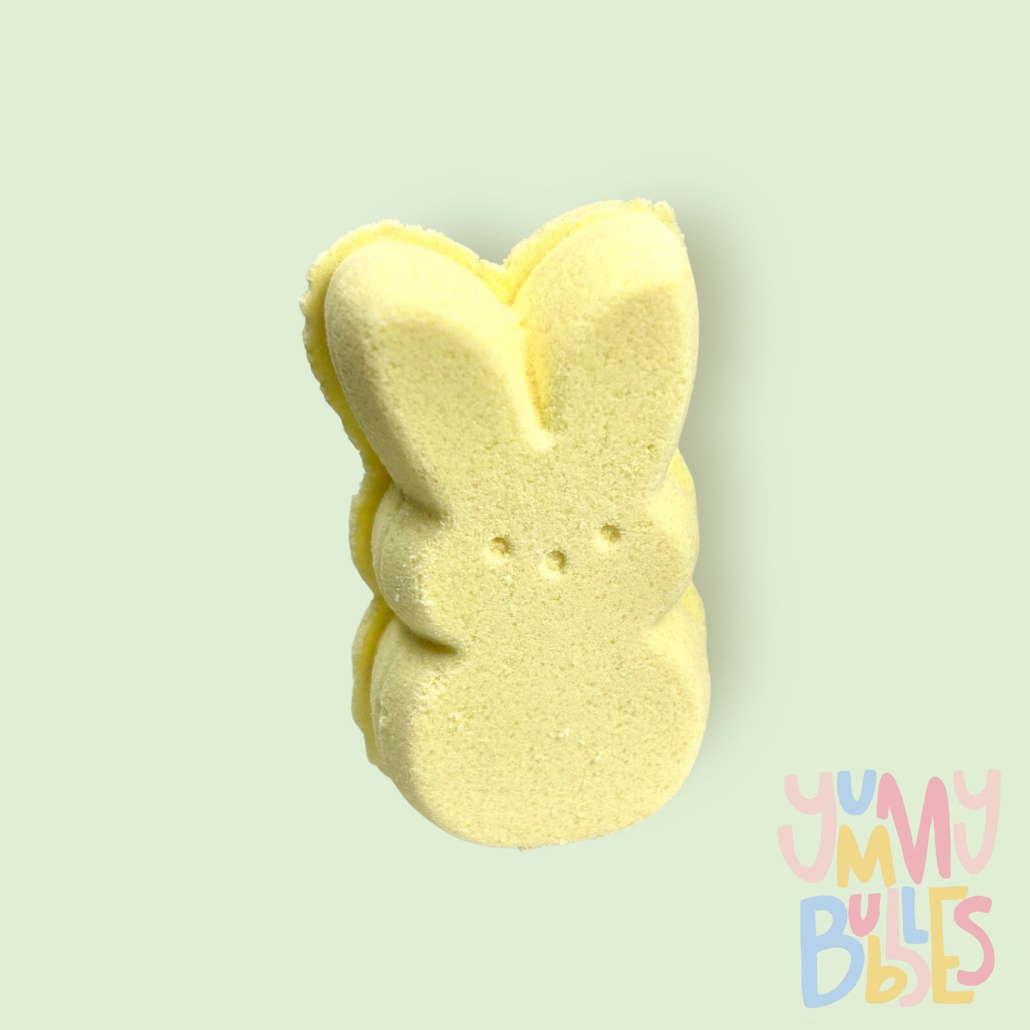 Pastel yellow peep shaped bath bomb
