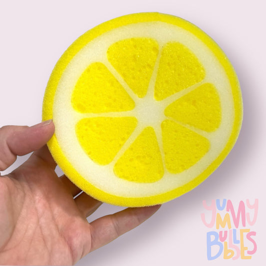 Citrus shaped bath sponge