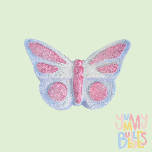 Purple butterfly shaped bat bomb with pink paint