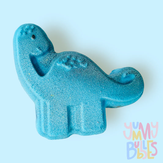 Blue long-neck dinosaur with dark blue gradient