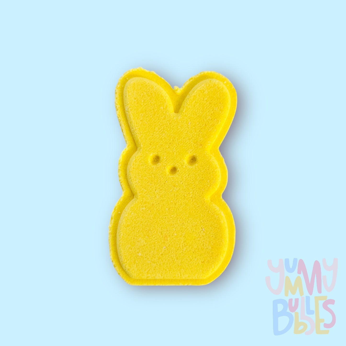 Pastel yellow peep shaped bath bomb