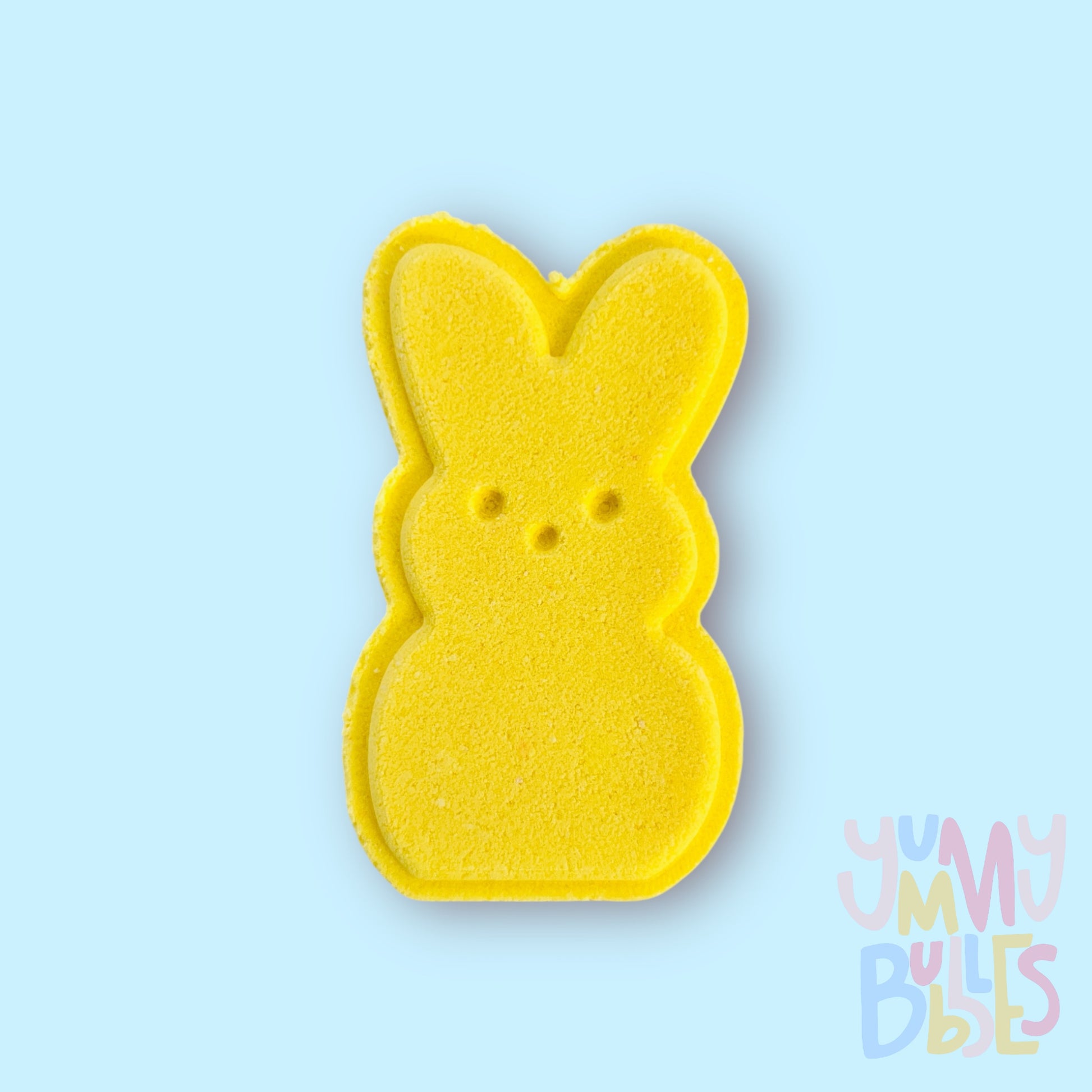 Pastel yellow peep shaped bath bomb