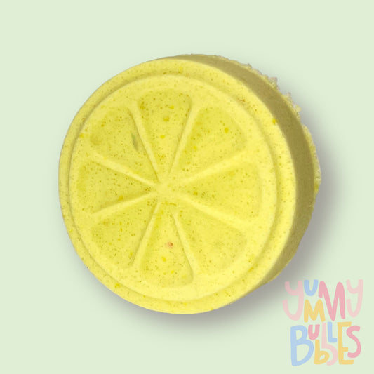 Yellow Circular citrus shaped shower bomb
