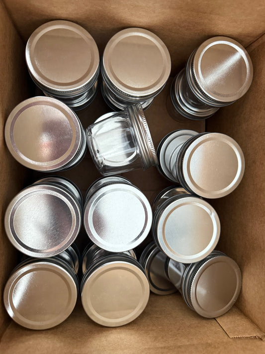 25 Clear jars - 4 oz